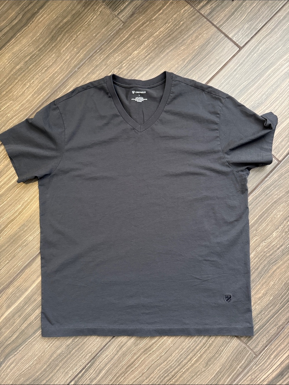 Daniel Cremieux Men's Black V-Neck Short Sleeve Tee